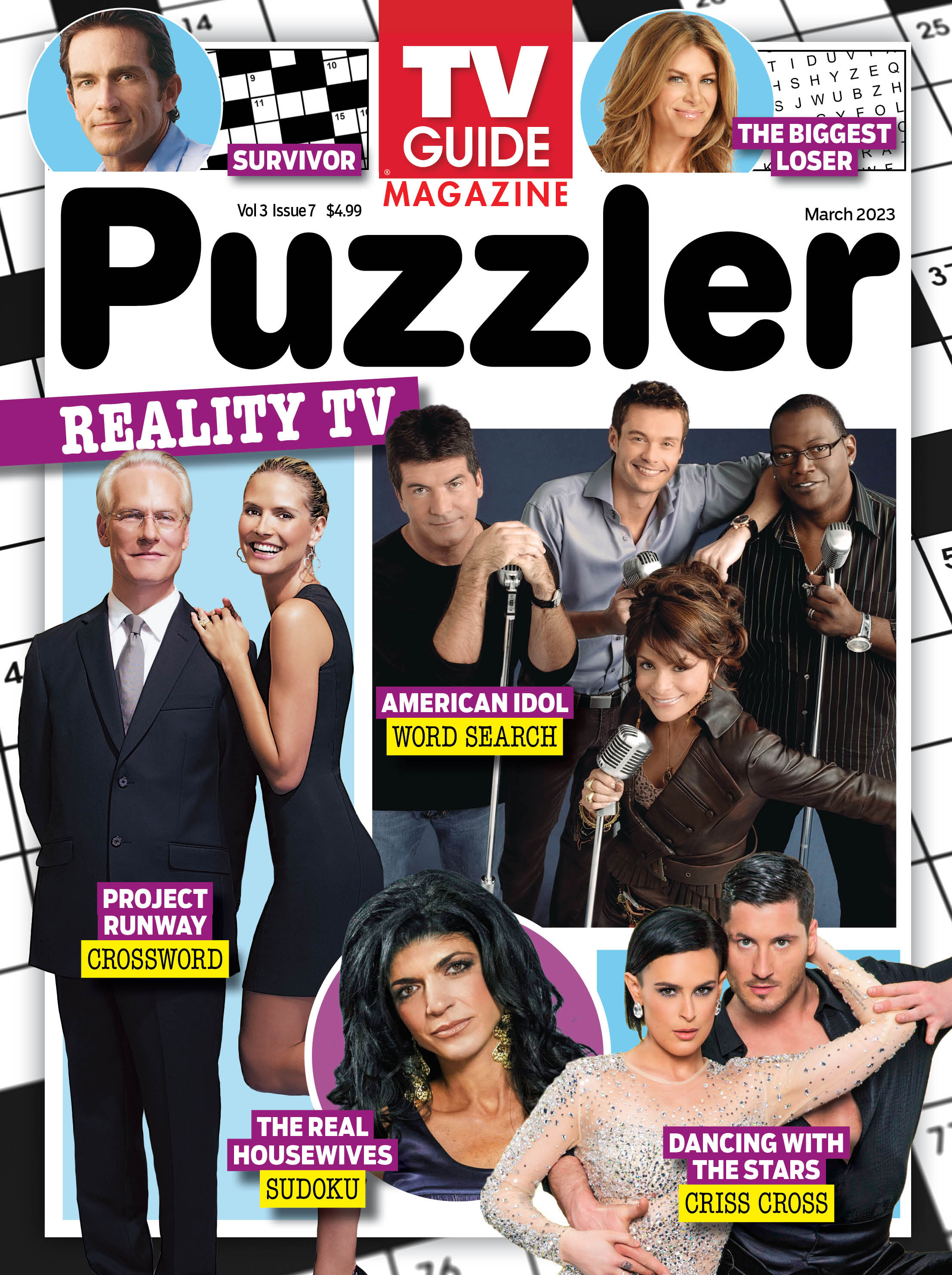 PUZZLER Reality TV, Vol. 3, Issue 7 TV Weekly Magazine Local TV